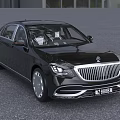 Black Luxury Sedan With Elegant Exterior Chrome Grille And Sleek Body Design