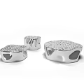 Three Golden Textured Irregular Shaped Coffee Tables For Contemporary Home Decor