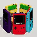 Vintage Multicolored Game Boy Handheld Digital Game Consoles Collection
