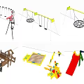 Outdoor Playground Equipment With Swings Slides Sandpit And Climbing Frames For Kids