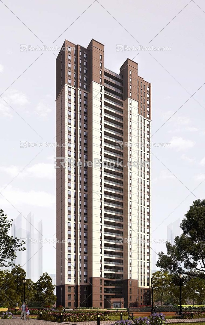 High-rise residential copy copy copy 3d model