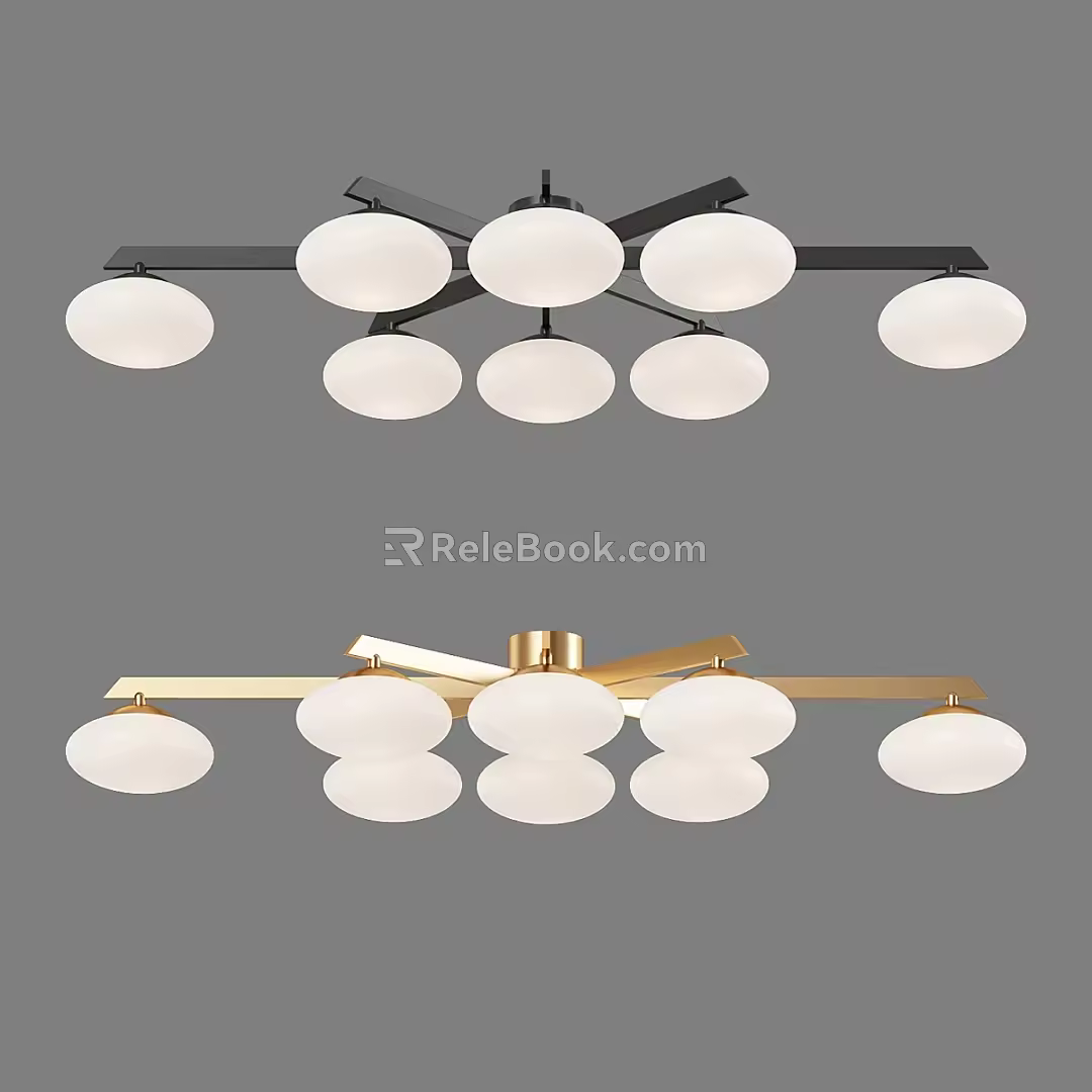 Simple Light Luxury Ceiling Lamp 3d model