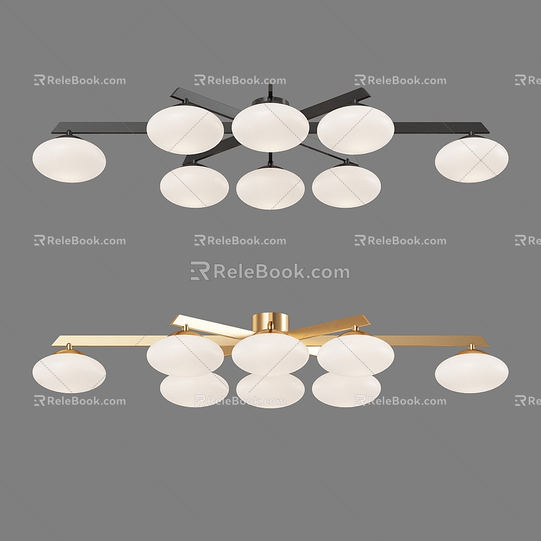 Simple Light Luxury Ceiling Lamp 3d model