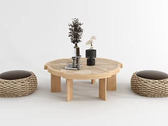 Quiet wind small tea table 3d model