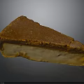 Delicious Layered Cake Slice With Brown Top And Creamy Light Bottom