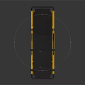 Medical Stretcher With Yellow Metal Frame Blue Mattress And Mobile Wheels