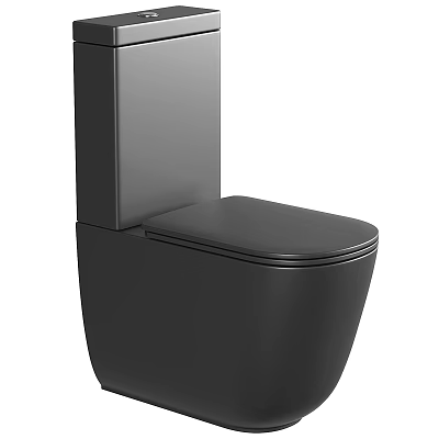 Black Modern Toilet With Sleek Design And Smooth Surface For Bathroom 3d model