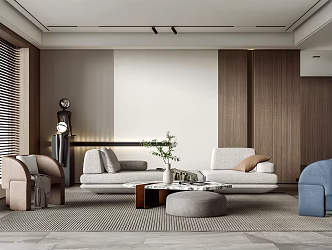 modern living room 3d model