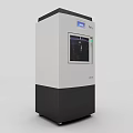 Standalone Black And White Office Appliance With Digital Display And Control Panel 3d model