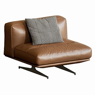 Modern Andtradition Single Sofa Casual Chair Leather Sofa 3d model