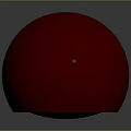 Stylish Red Circular Display Device With Circular Screen And Stand On Dark Background