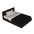 Modern Single Bed Design With Leather Headboard White Bedding Wavy Textured Comforter And Pillows