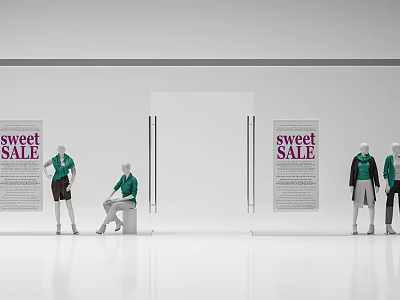 Modern Window Shop 3d model