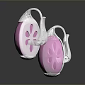 Two Pink Shiny Containers With Metal Lids And Handles For Daily Use