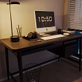 Modern Desk Chair Study Desk Writing Desk Computer Desk 3d model