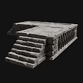 Ancient Architecture Stone Steps And Platform Featuring Classic Traditional Masonry Design 3d model