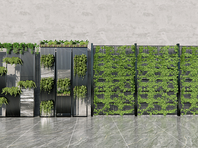 Modern plant wall green plant wall screen model