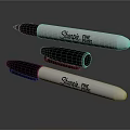 Sharpie Fine Point Pens Displayed On Dark Surface With Clear Reflection