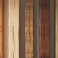 Premium Natural Stone And Wood Decorative Strips In Various Warm Tones With Exquisite Cracked Texture