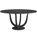 Modern Elegant Round Table With Glass Top And Golden Metal Base