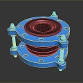 Pipe docking pipe butt valve butt iron pipe butt fitting butt flange tee joint 3d model