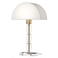 Modern Table Lamp With White Lampshade And Clear Glass Pole Design Features 3d model