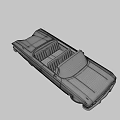 Red Vintage Convertible Car With Gray Leather Seats And Classic Styling