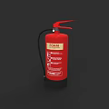 Red Foam Fire Extinguisher Safety Device With Handle And Instruction Label