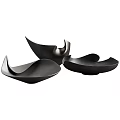 Modern Coffee Table with Stylish Black and Silver Contemporary Decorative Bowls and Elegant Design Elements
