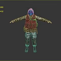 Camouflage Protective Suit With Gas Mask Utility Backpack And Safety Boots