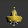 Yellow Submarine Model With SAGA Lettering And Streamlined Yellow Hull Design