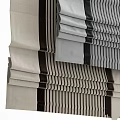 Modern Striped Curtains Fabric Window Drapes With Black Gray Patterns For Contemporary Home Decor