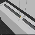 Modern Interior Lighting Combination With Sleek Metal Frames And LED Tube Fixtures