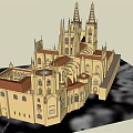 Ancient Gothic Architecture Featuring Spires Arched Windows And Ornate Carvings