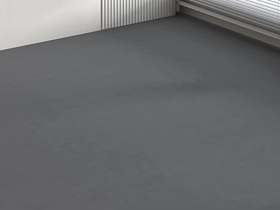 Gray Floor Surface In Modern Room With White Walls And Window Blinds 3d model