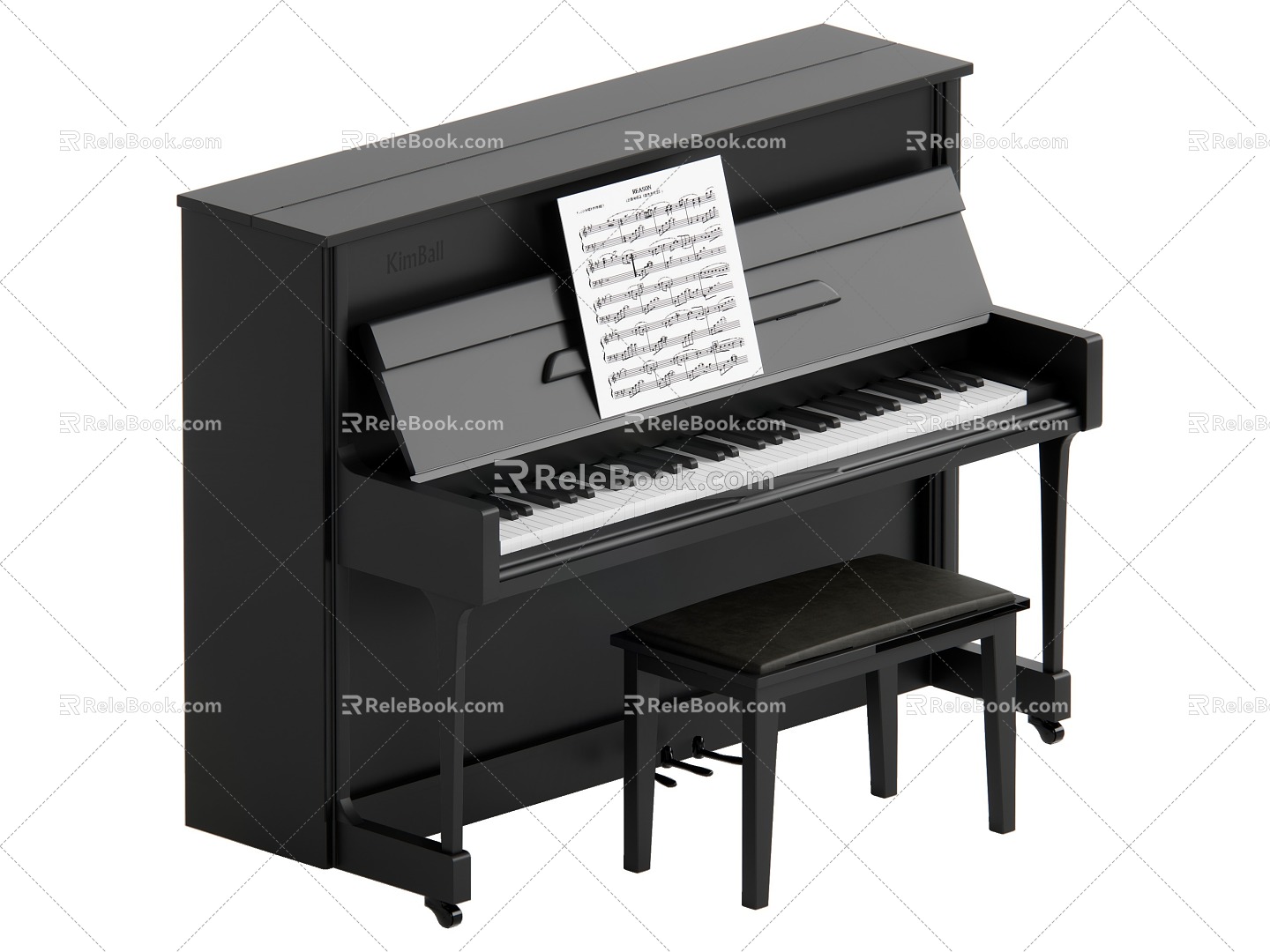 Modern Piano 3d model