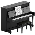 Modern Piano 3d model