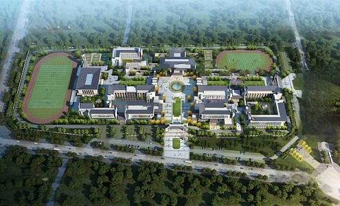 New Chinese Style School 3d model