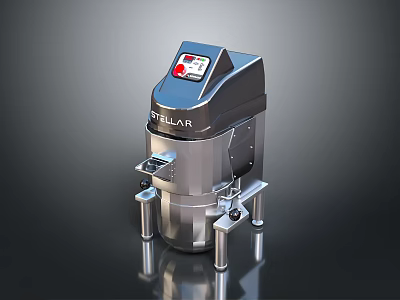 Stellar Commercial Kitchen Equipment With Stainless Steel Body And Control Panel 3d model