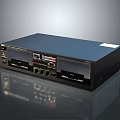 Black Audio Amplifier With Dolby Digital Technology Multiple Interfaces And Control Buttons 3d model