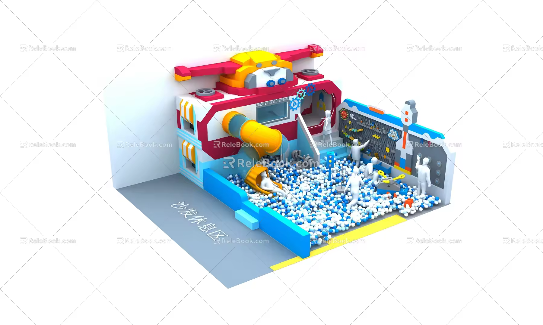 Modern Amusement Equipment Naughty Castle Building Blocks 3d model