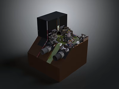 night vision goggles infrared eye infrared night vision goggles night vision equipment military items military equipment 3d model