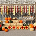 Harvest Festival Mei Chen Sun Autumn Corn Pumpkin Pepper Straw Caopile Folk Tourism Fair Festival 3d model