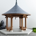 New Chinese style pavilion courtyard leisure ancient pavilion 3d model