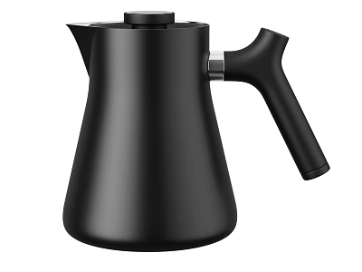 Modern Black Household Electric Kettle With Sleek Design And Ergonomic Handle 3d model