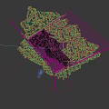Aerial Planning of Residential Community With Green Spaces and Road Networks