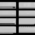 Various White Air Conditioner Fan Models With Modern Design Collection