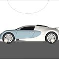 Modern sports car Bugatti sports car 3d model