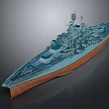 Highly Detailed Modern Warship Featuring Turrets Antennas And Deck Equipment