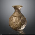 Handcrafted Sculpture Carving Ceramic Vase With Intricate Patterns And Ornate Design